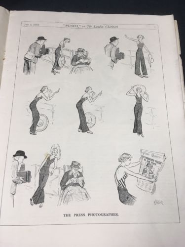 Punch London Charivari Magazine July 5th 1933 Ads Morris Shell KLG Castrol (2878