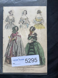 Victorian Regency London Fashion Engraving Plate Antique January 1841 - (5295)