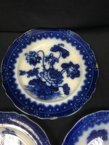 Thomas Dimmock & Co Kaolin Ware No 9 Stoneware Victorian x 3 plates 9" - (6672