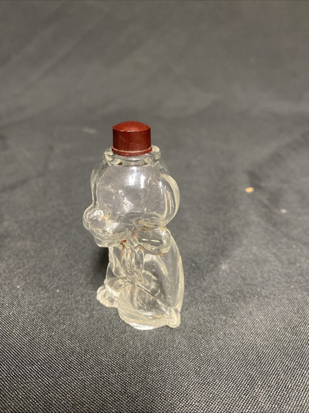 Manon Freres Puppy Perfume Bottle 1930's French bakelite Cap - (1812)