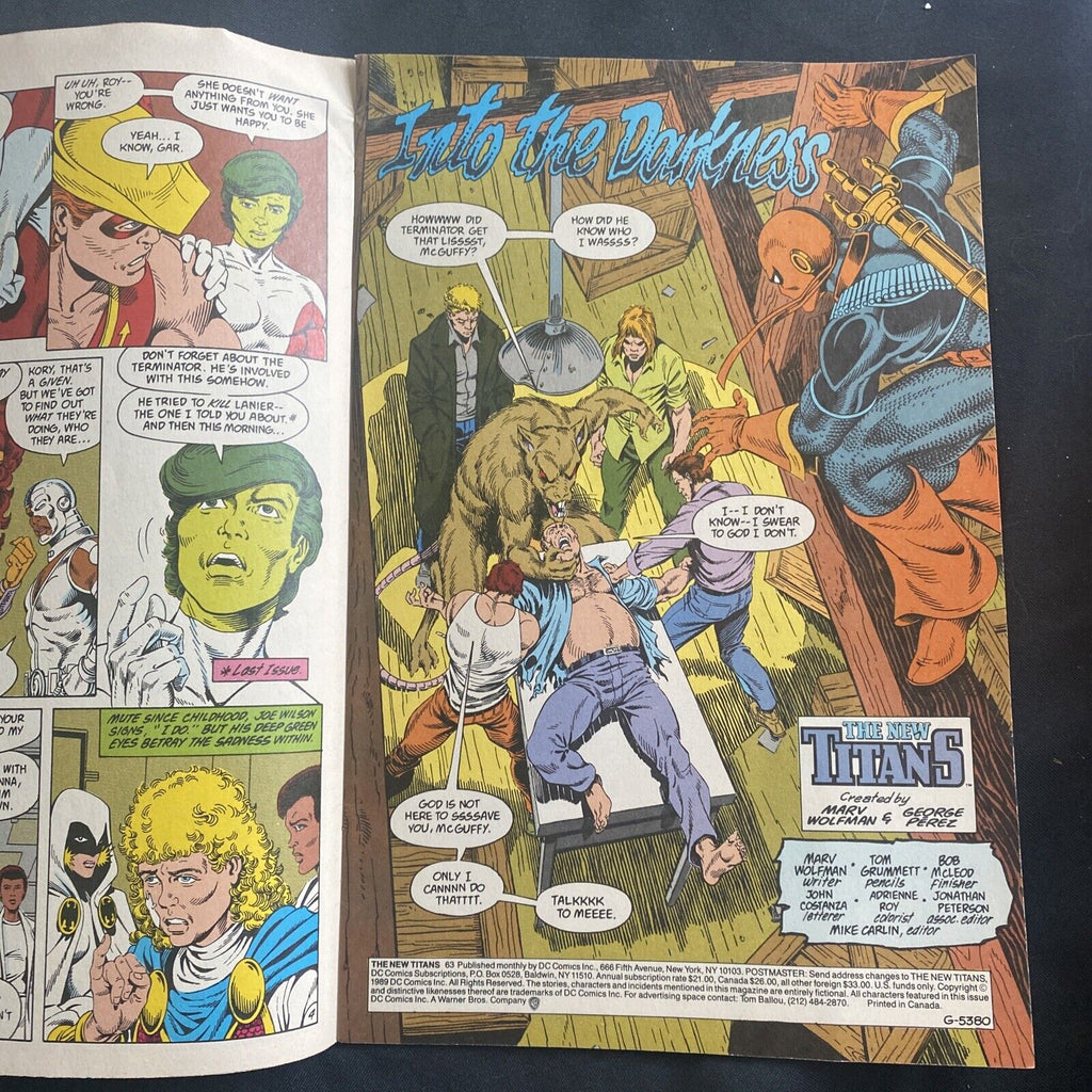 COMIC - DC Comics Tales of The NEW TITANS - Feb 1990 - WOLFMAN - (8816)