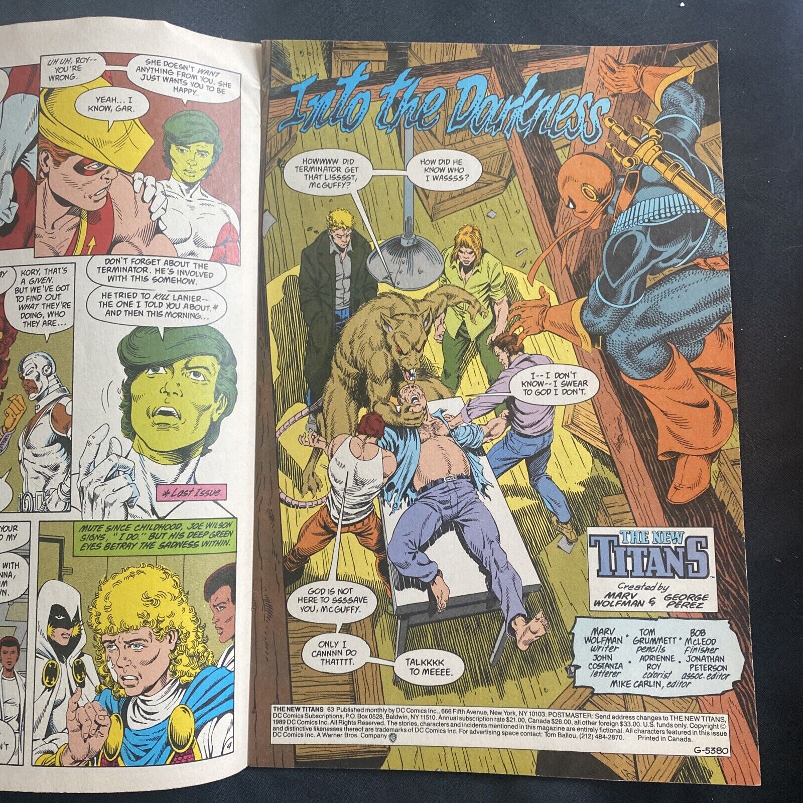 COMIC - DC Comics Tales of The NEW TITANS - Feb 1990 - WOLFMAN - (8816)