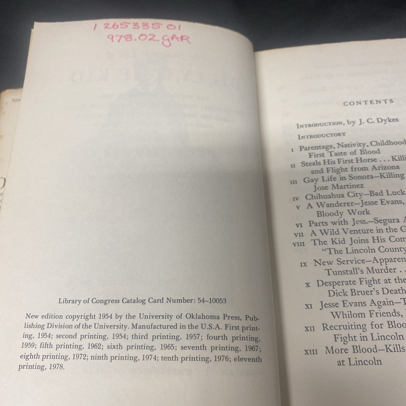 Book - The authentic life of Billy The Kid by Pat F. Garrett - 1978 (1535)