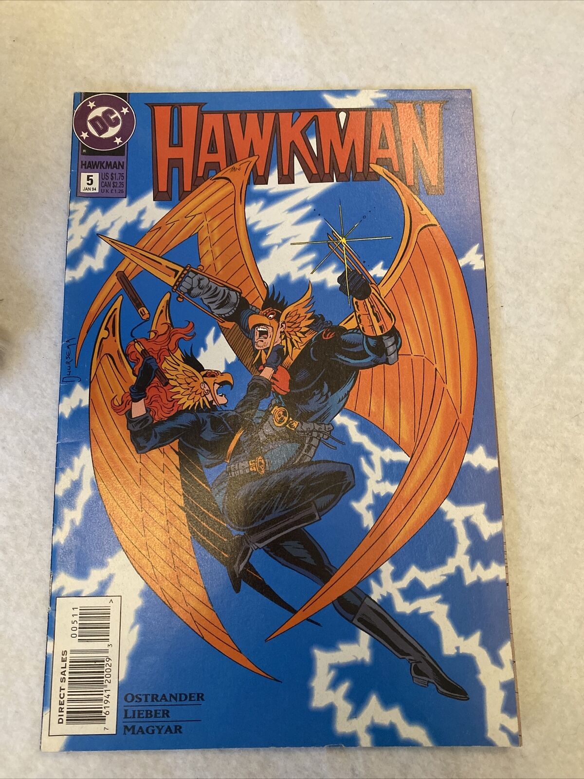 COMIC - DC Comics HAWKMAN A Rage of Hawks - Jan 1994  - New York - (8825)