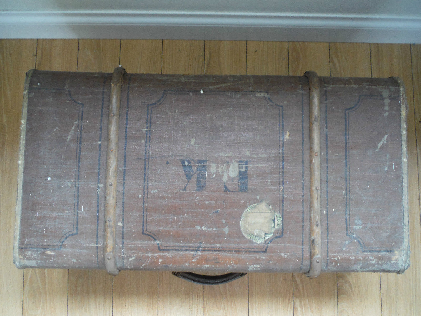 Vintage Luggage Trunk - Original - Garantiert Echt Rohrplatten 1900's (777)