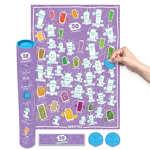SKRATKZ - 51 SMOOTHIES to make and enjoy - Scratch off poster CLEARANCE PRICE