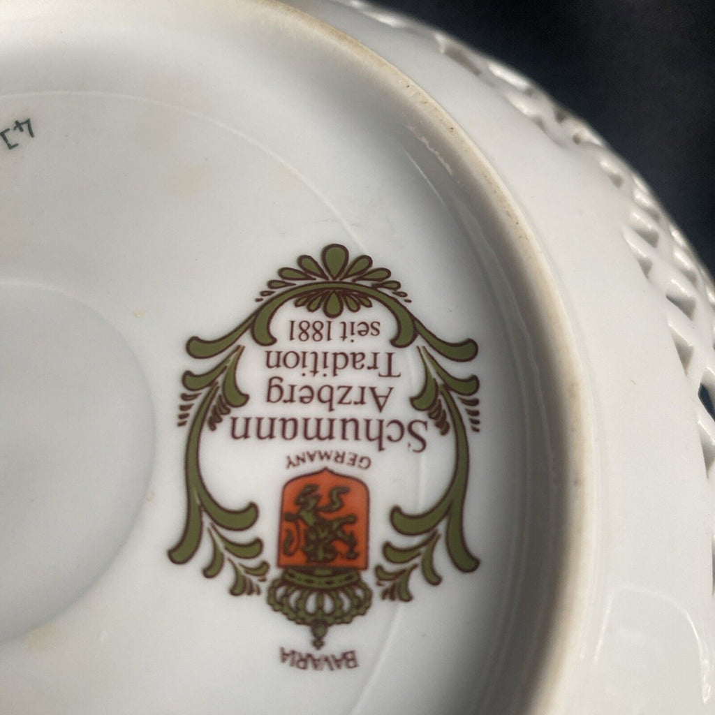 Schumann Arzberg Bavaria Germany Footed Bowl Porcelain Rose (9021)