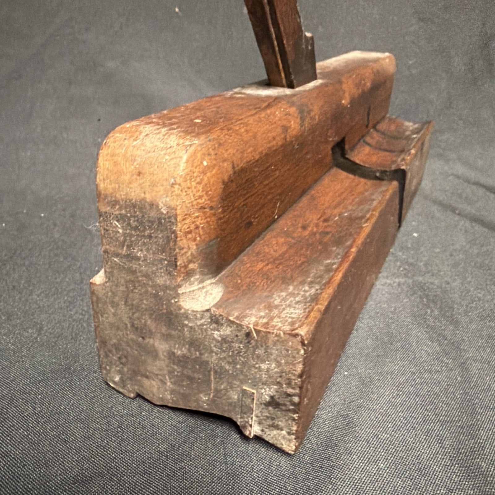Antique British Wooden Moulding Plane 9.5" J. Clarke, Liverpool - (1852)