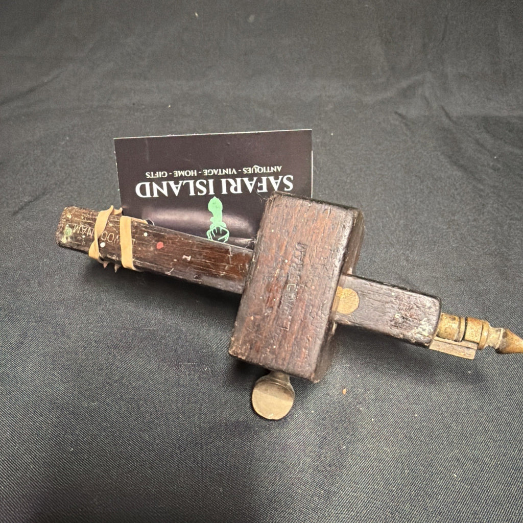 Antique British Rosewood & Brass Mortise Gauge 7.5"- (1947)