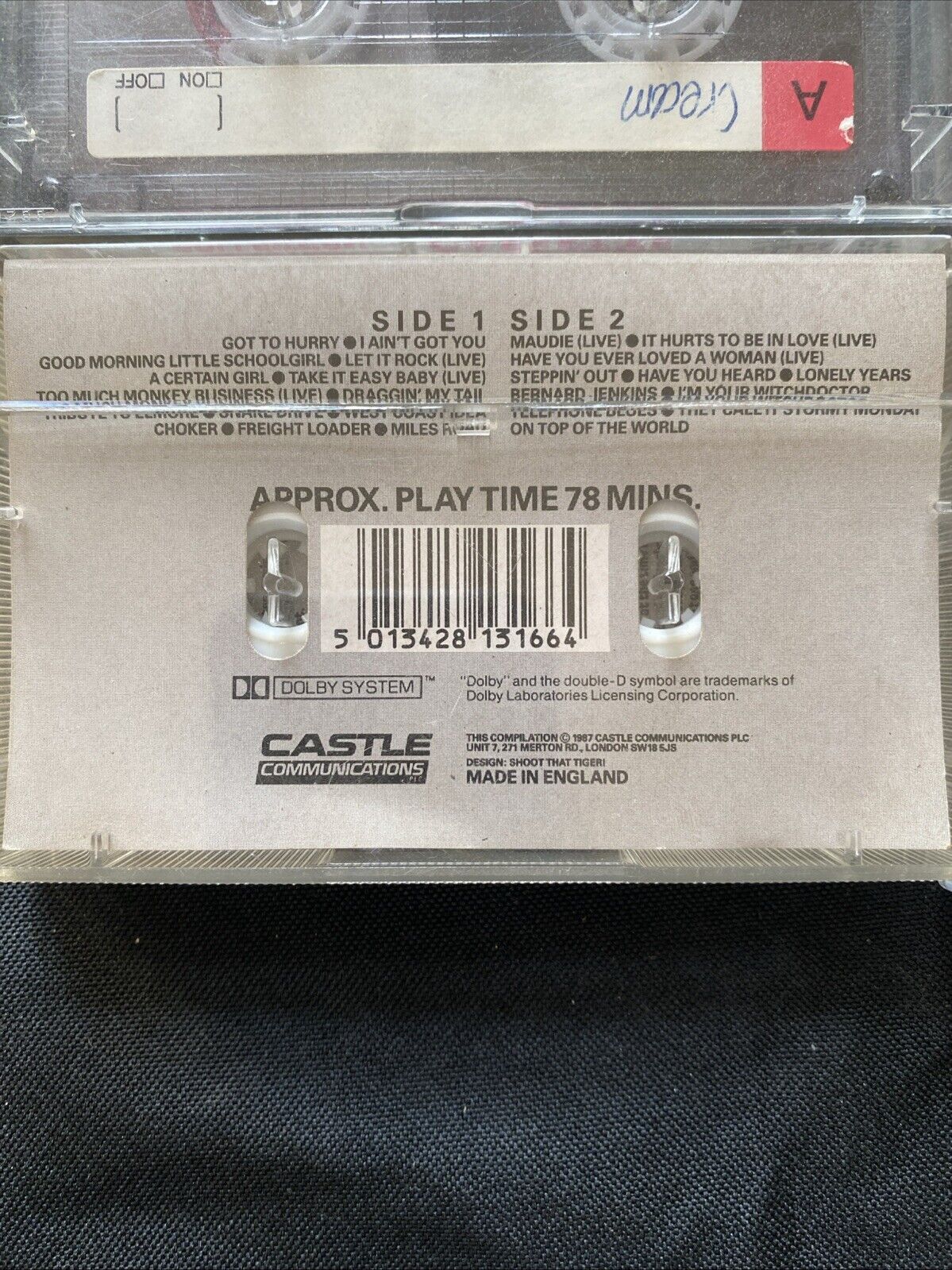 Eric Clapton Cassette Tapes x 4 Early and Live Clapton - (5904)