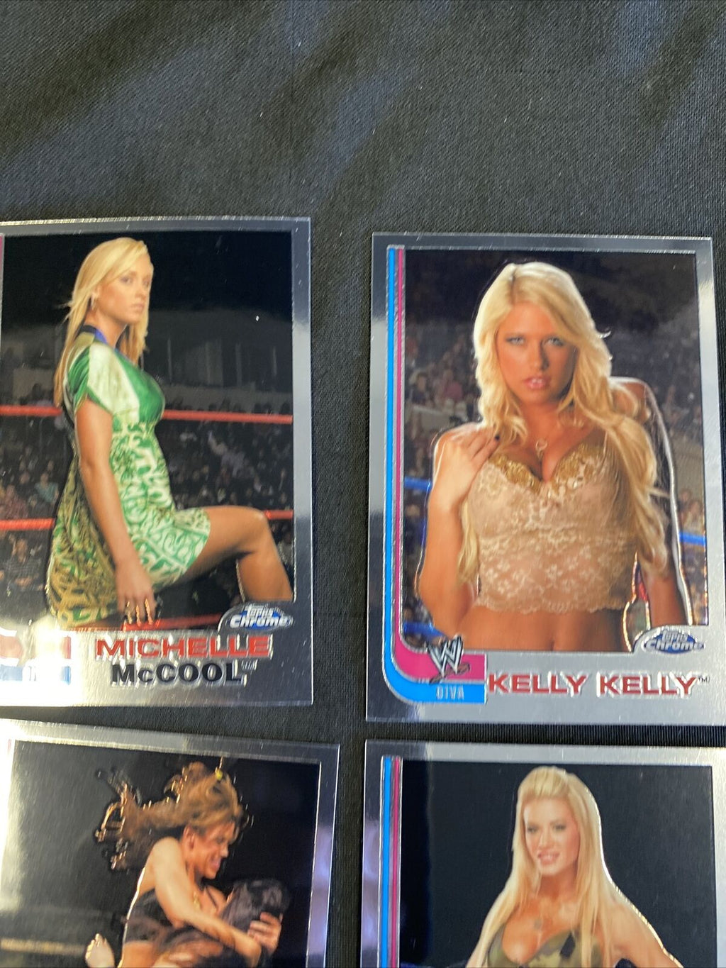 Topps WWE Chrome 2008 MINT Opened to Identify 4 x Diva + 1 Checklist Card (6658