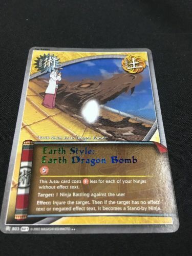 Shonen Jump's Naruto Collectible card Earth Style Earth Dragon Bomb #803 (6324