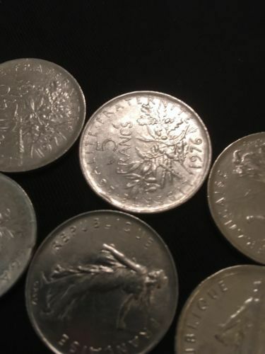 France 5 Francs Coins All 1970's x 6 - (2800)