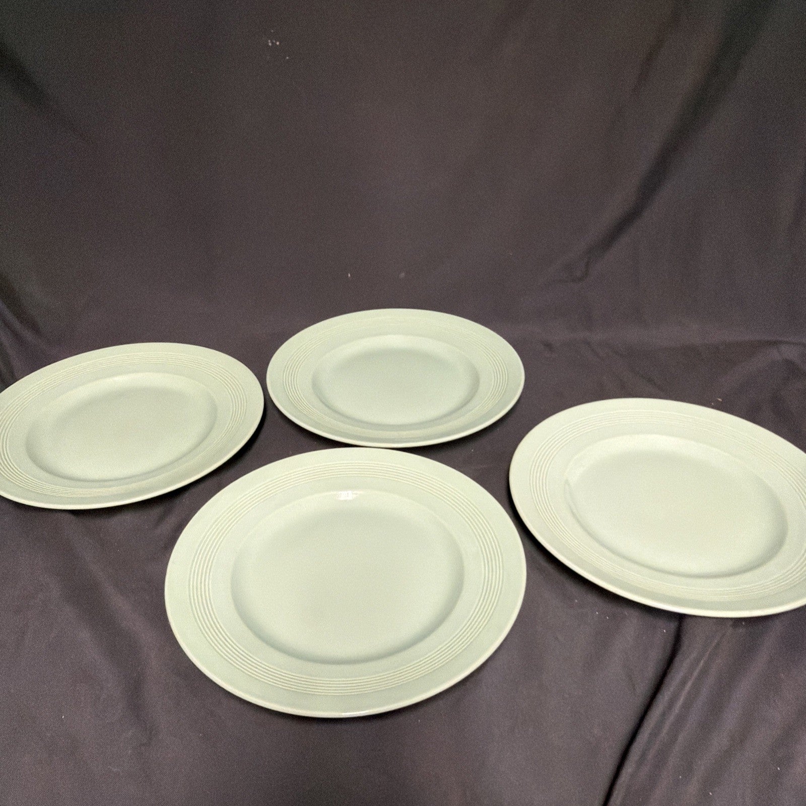 Wood's Ware Beryl Utility Green 4 x Small Dinner Plate 23cm Diameter- (1934) 