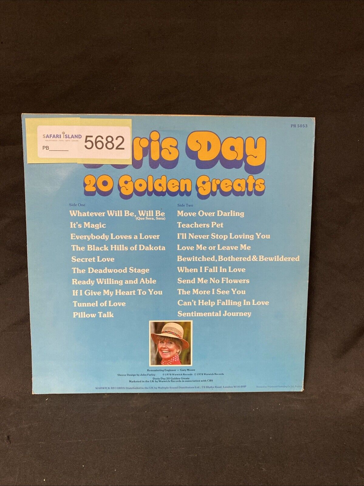VINYL RECORD - Doris Day 20 Golden Greats 1978 Ex Cond -PR5053 -(5682)