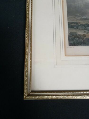 T.Barber Aft. W.Bartlett 1834 Engraving Brading looking towards St. Helens (7013