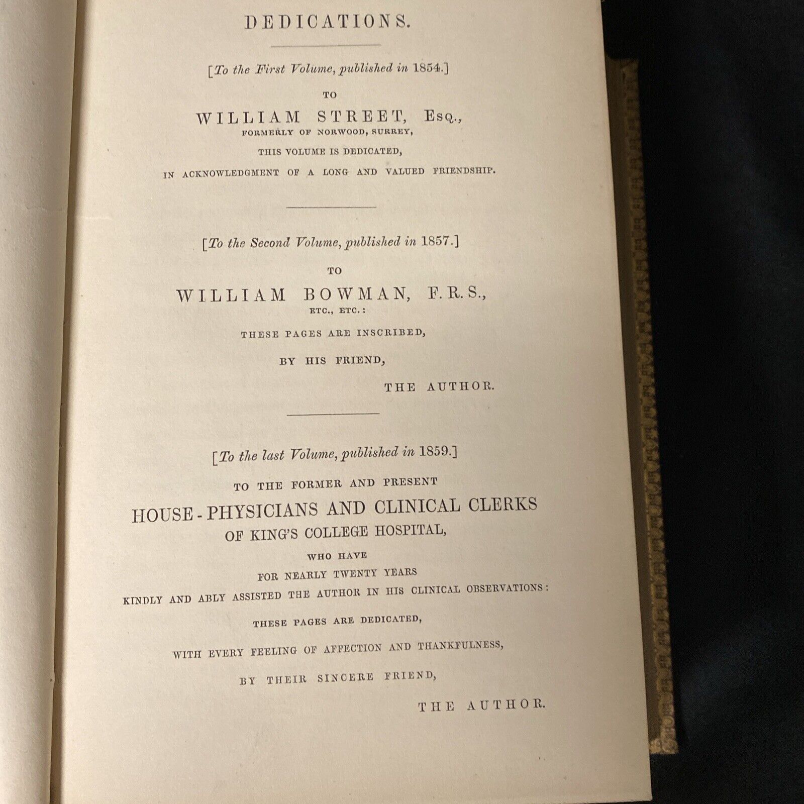 BOOK - Robert Bentley Todd, Clinical Lectures, Kings College London 1861 -(5274)