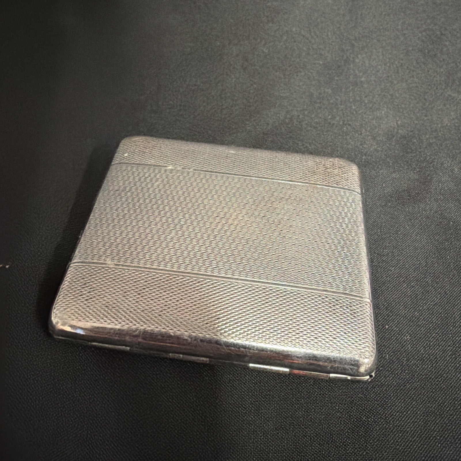 1940s Har-Bro Cigarette Case, Art Deco Design, Stainless Steel Har Bro- (1964)