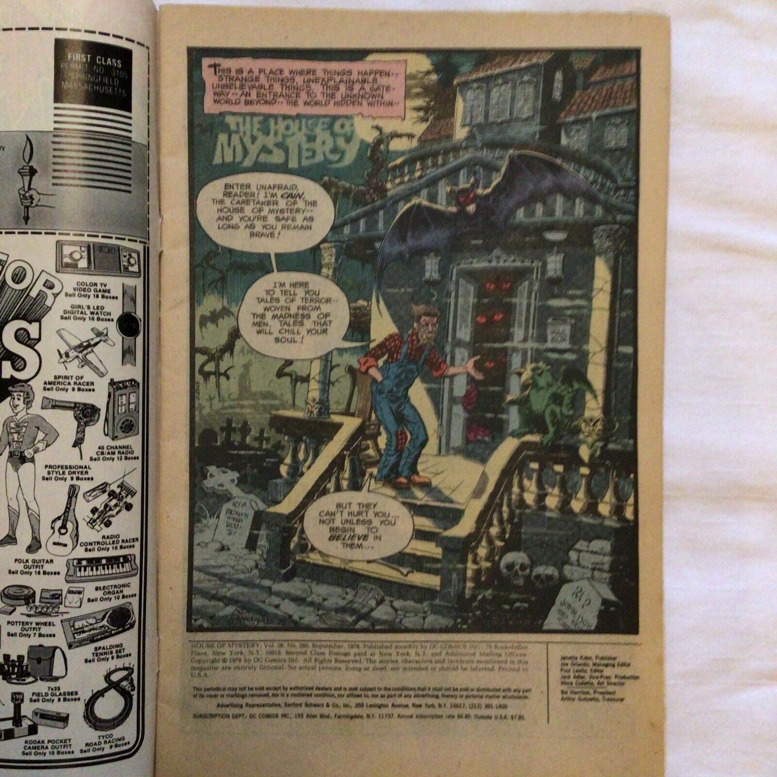 COMIC - DC Comics MYSTERY 4 Sinister shockers - Sep 1978 - New York - (8868)