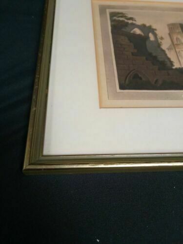 J. Merigot Aquatint French Engraving 1801- ELGIN CATHEHDRAL (sic) - (7007)