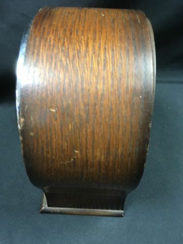 Antique CLOCK Mantle pendulum nice oak glass case complete - (2879)