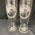 2X Amstel Bier Etched Pint Glasses Lager Drinks Home Bar Pub Party (1334