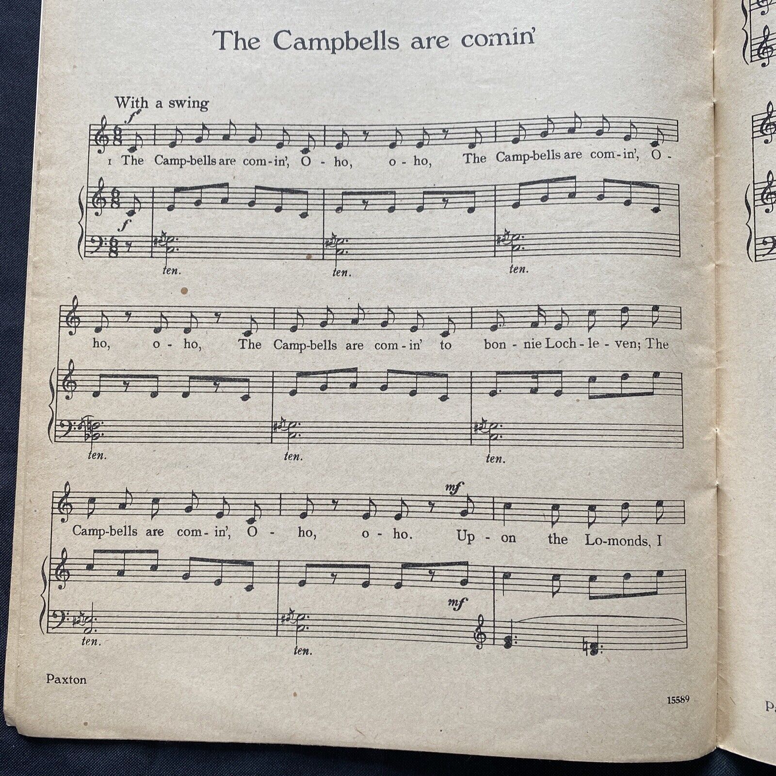 Piano Music Book 1943 Songs of Scotland W. Paxton & co - (9588