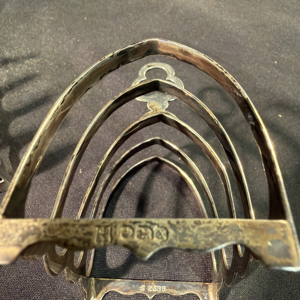Solid Silver Toast Racks Pair 1940 Cooper Brothers and Sons 82g - (2060)