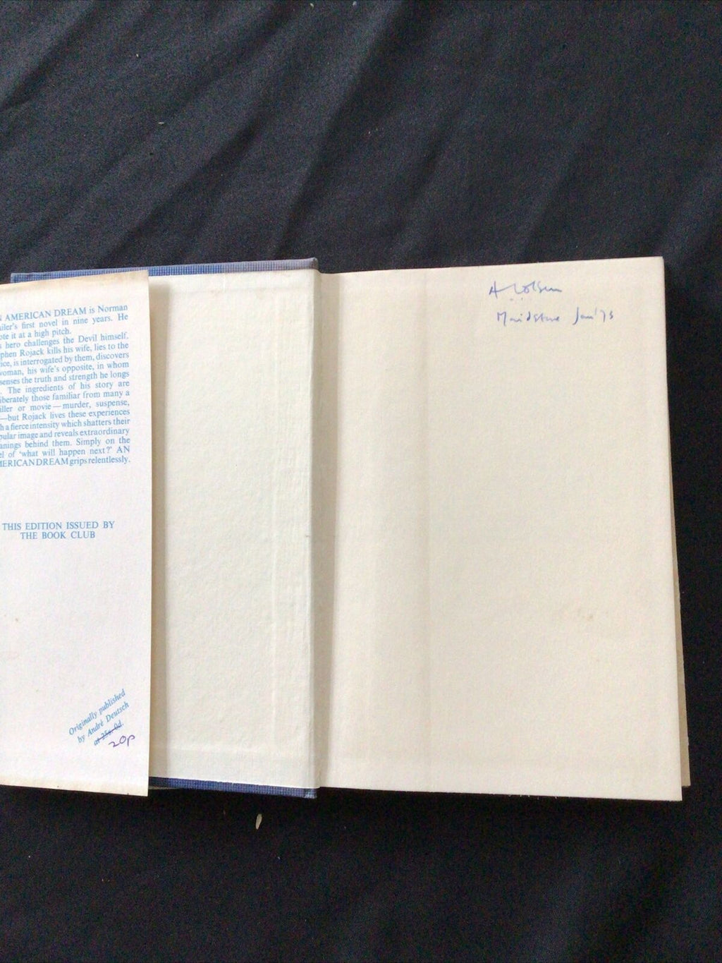 BOOK - AN AMERICAN DREAM - Norman Mailer - 1965 - (8701)