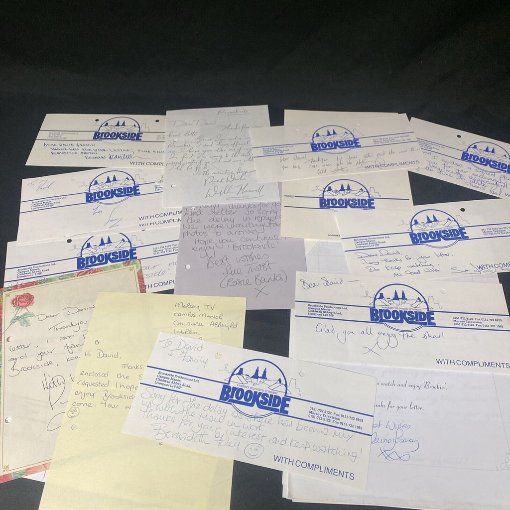 26 Original Letters from Brookside Cast 1990's all Autographed Ephemera (8944)