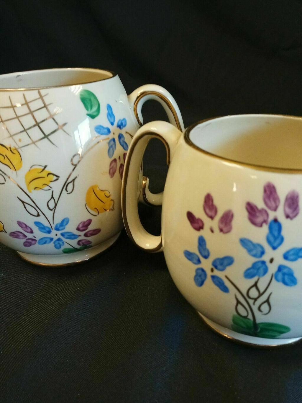 Sadler milk Jug x 2 Gilt edge - Vintage nice condition - (7894)