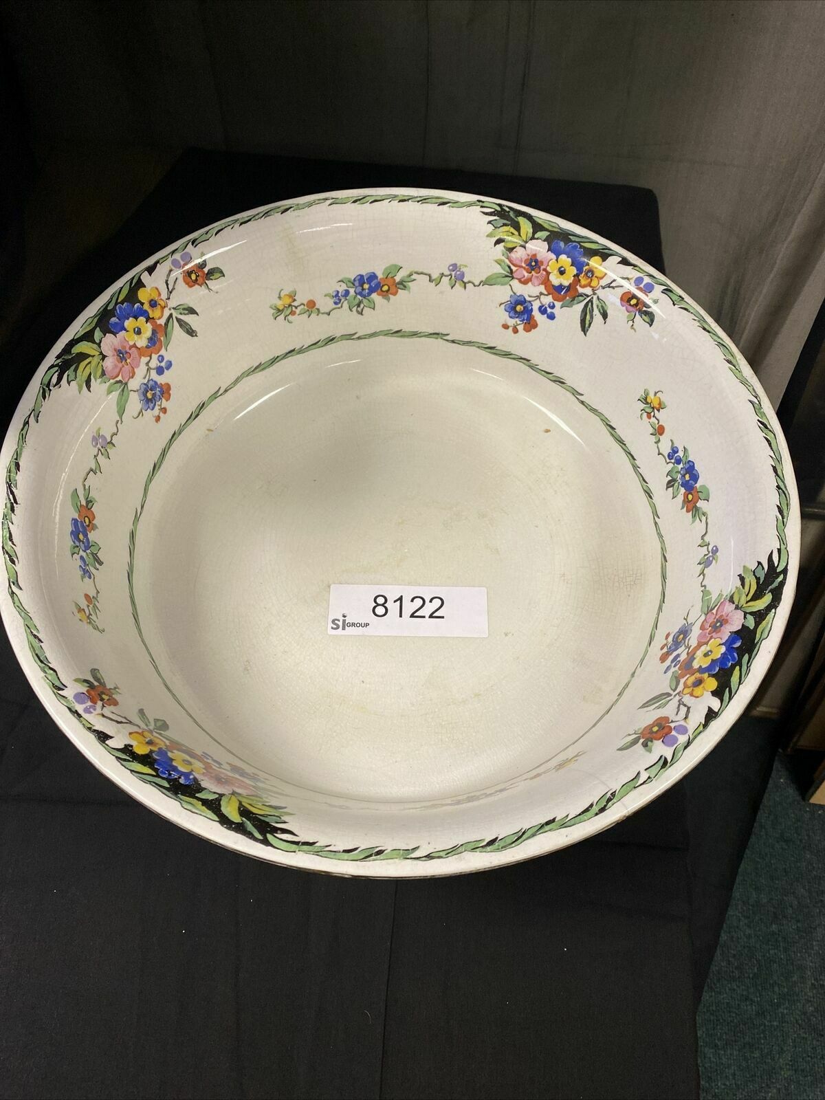 Swinnertons 1930's Very Large pottery bowl Pink 41cm Very Rare Bowl - (8122)