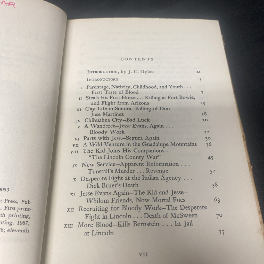 Book - The authentic life of Billy The Kid by Pat F. Garrett - 1978 (1535)