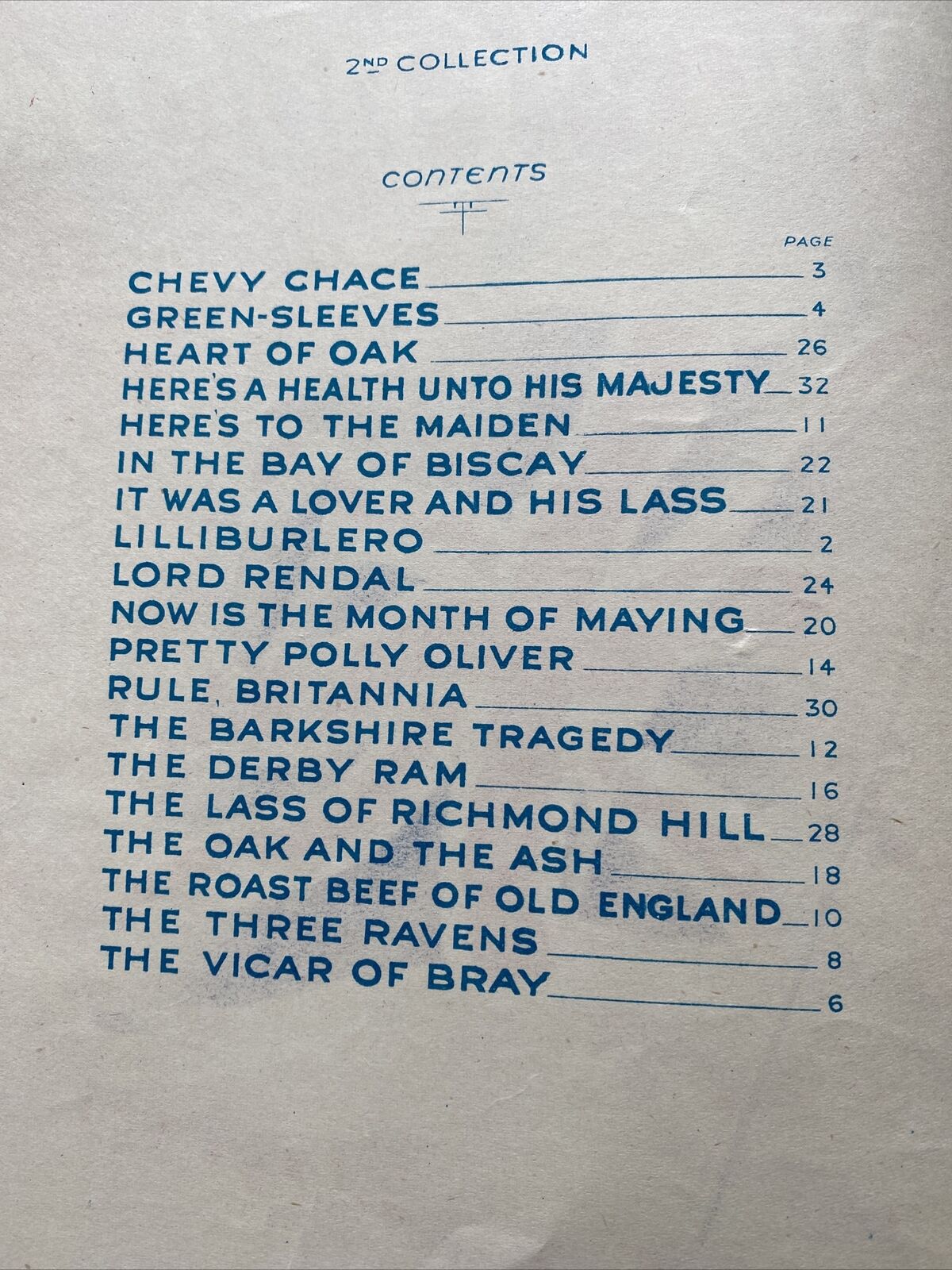 Piano Music Book 1943 Songs of England , W. Paxton & Co - (9585)