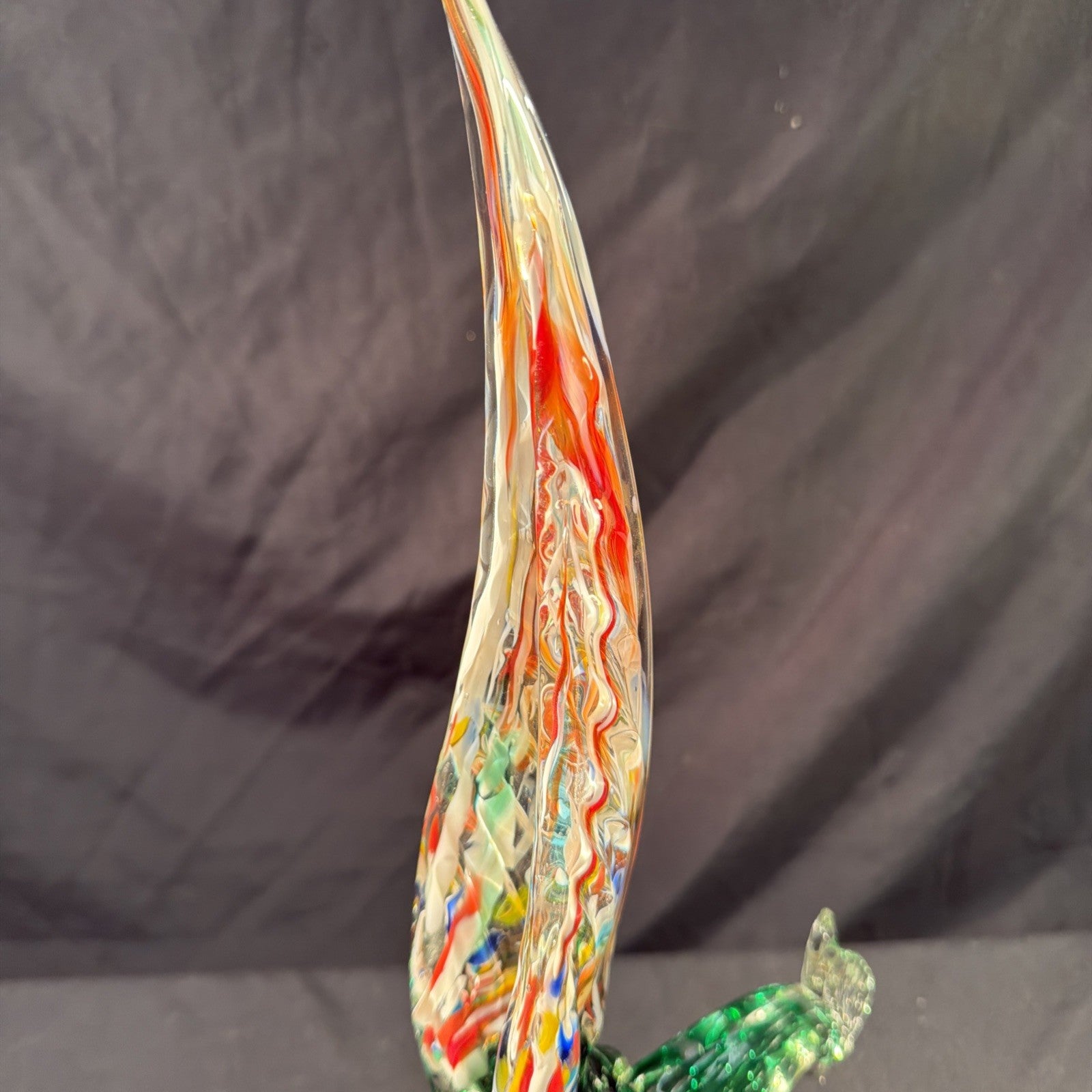 Murano pheasant incredible 45cm tall coloured glass Vintage - (2081)