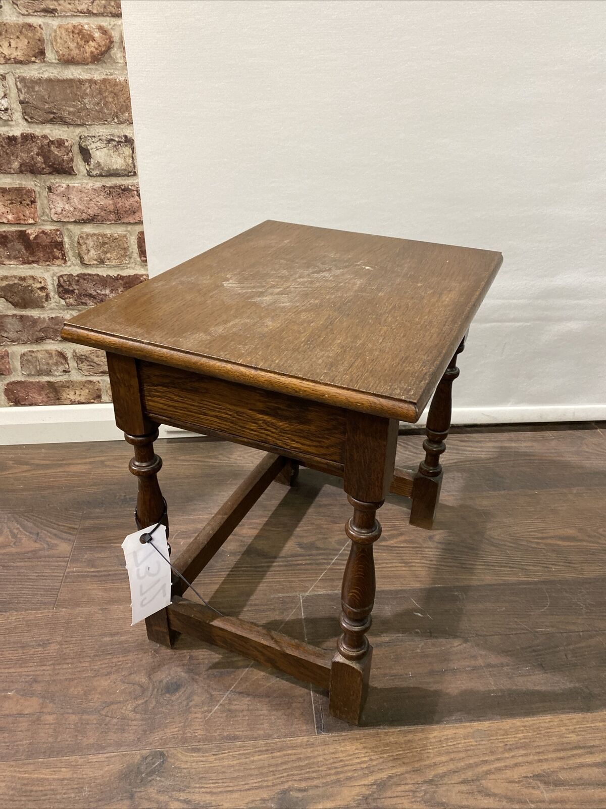 Antique Small Oak Table /  Stool 42cm High (7372)