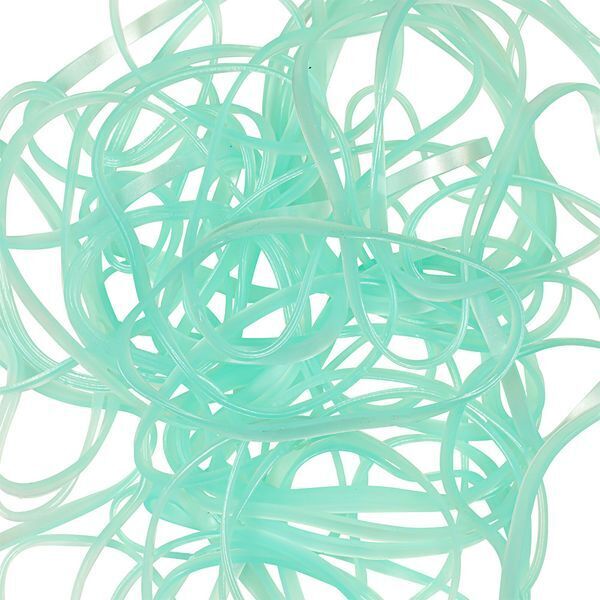 Rubber Bands in shiny green with screw lid pot - Paperchase - (7748)