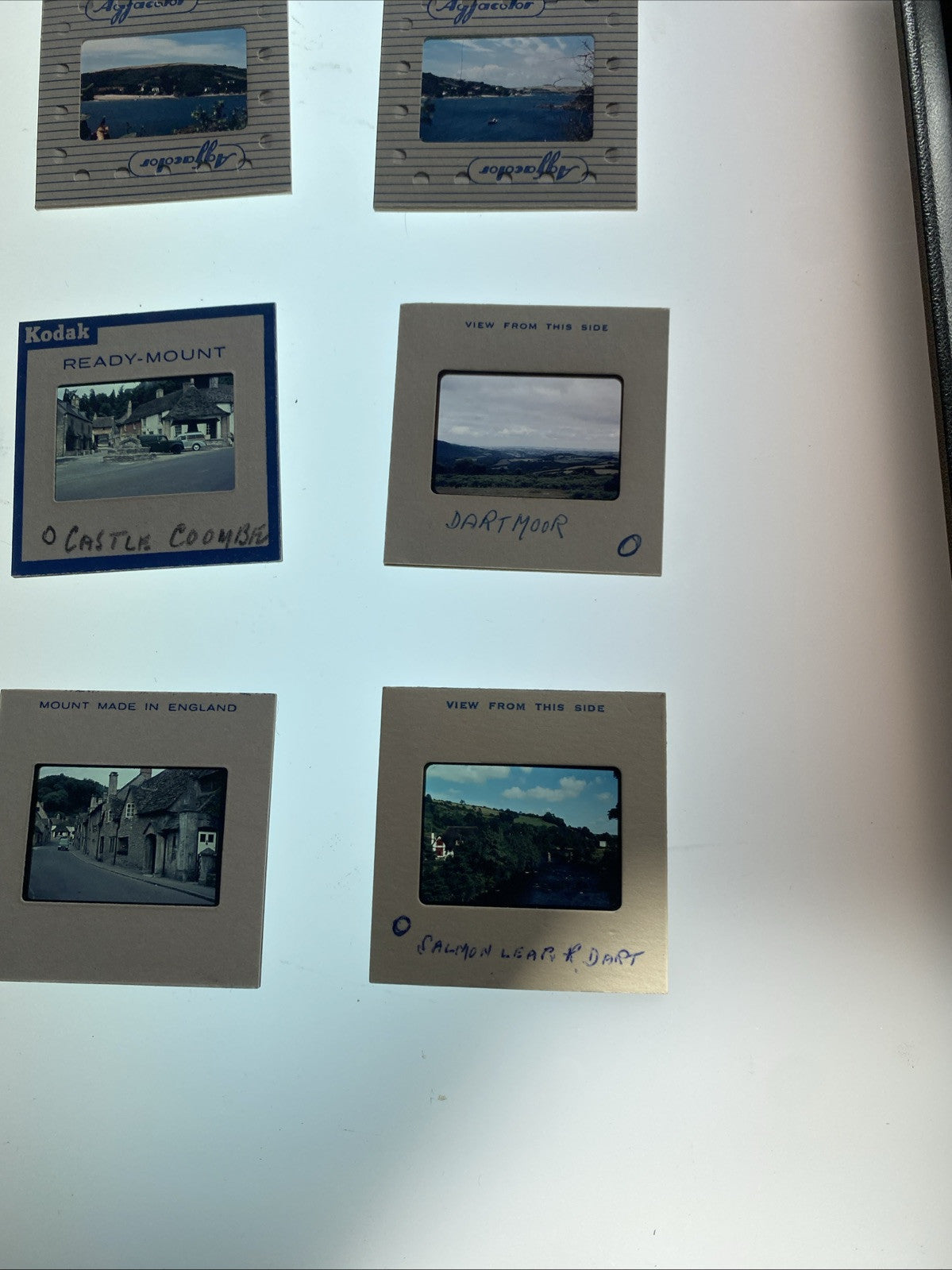 1960's Diatex 35mm Slide storage box 100 spaces + 63 scenic slides - 5493