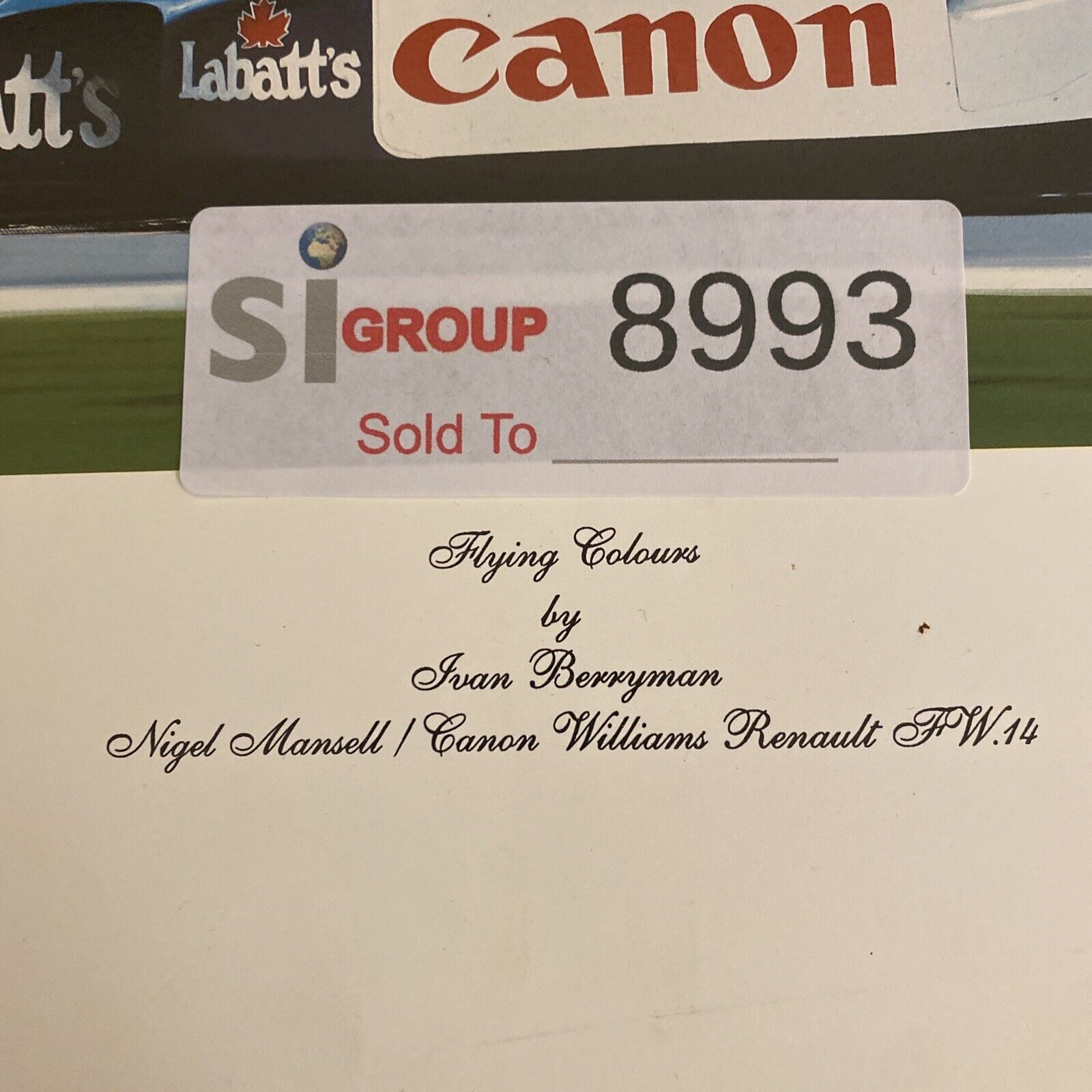 Flying Colours - Ivan Berryman Ltd Ed /500 print 1991 F1 Nigel Mansell Williams