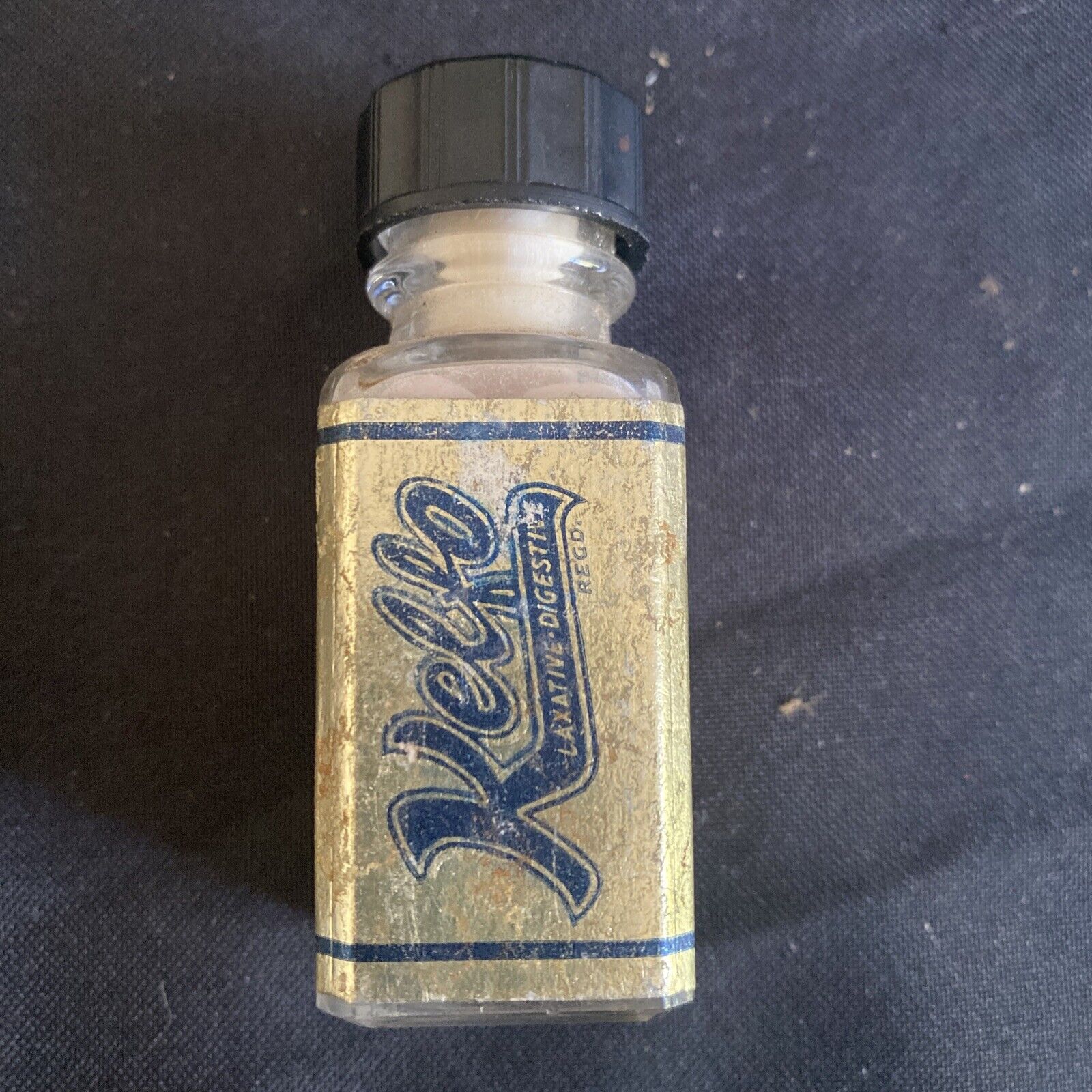 Antique Pharmacy Apothecary Unopened Kelfo Laxative Tablets - (9631)
