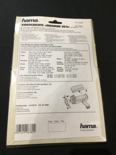 HAMA Magnum 20S Video Light original 1994 - (6907)