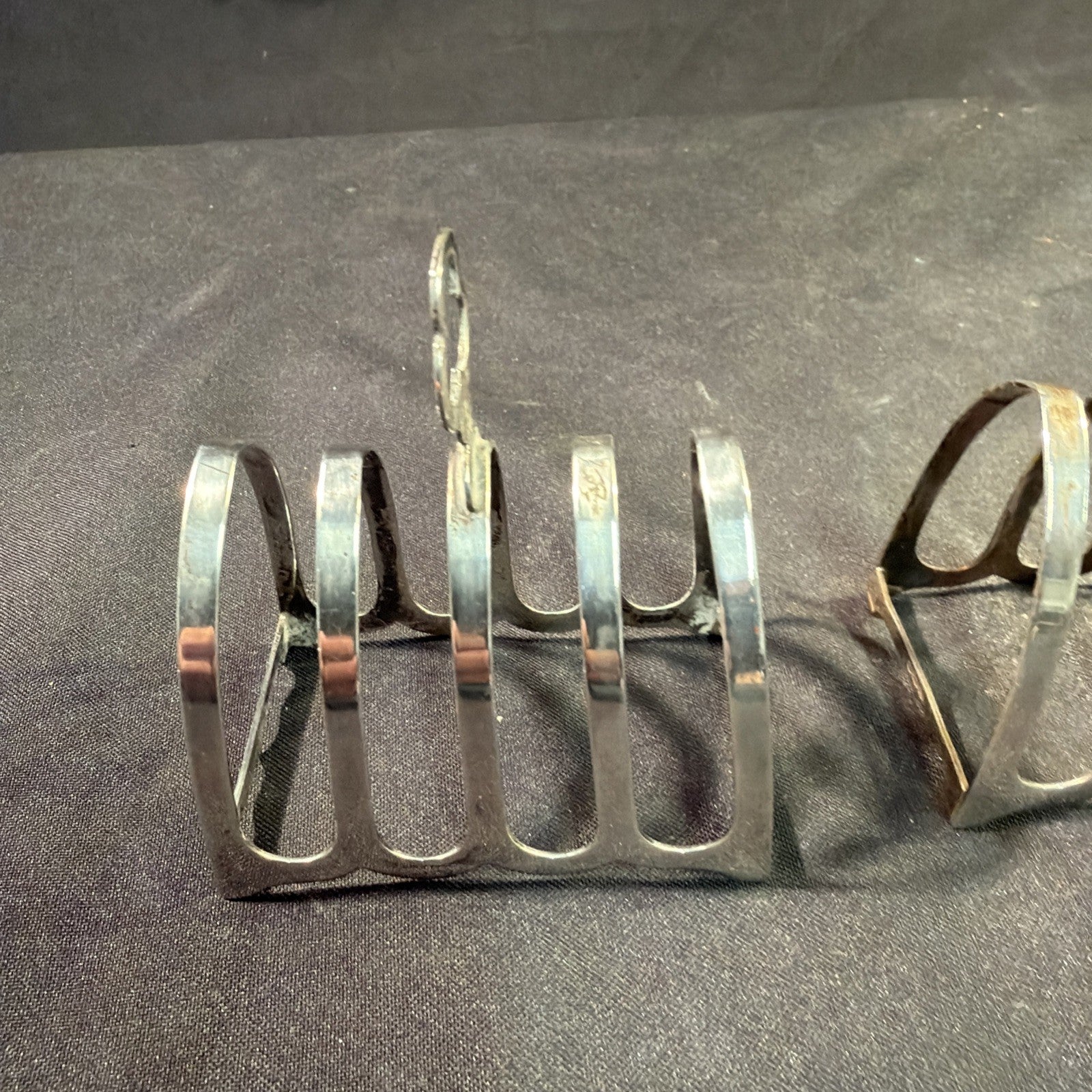 Solid Silver Toast Racks Pair 1940 Cooper Brothers and Sons 82g - (2060)