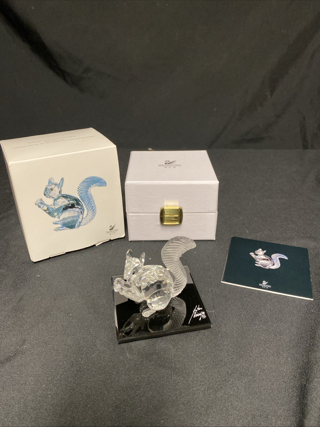 Swarovski Silver Crystal 10th Anniversary 1997 The Squirrel Boxed - (1613)