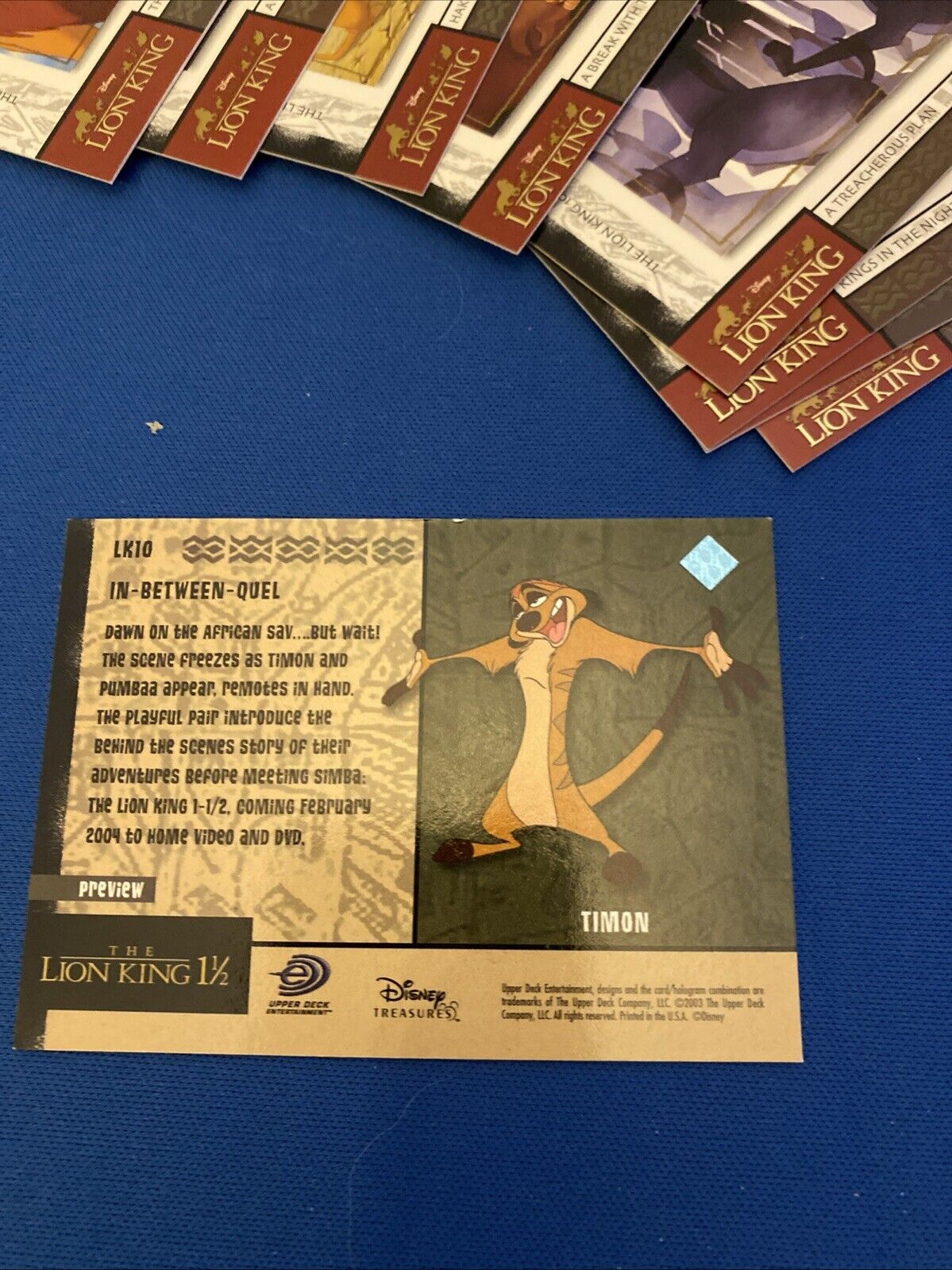 Upper Deck 2003 Disney Treasures Lion King Near Set x9 Trading Cards (5763
