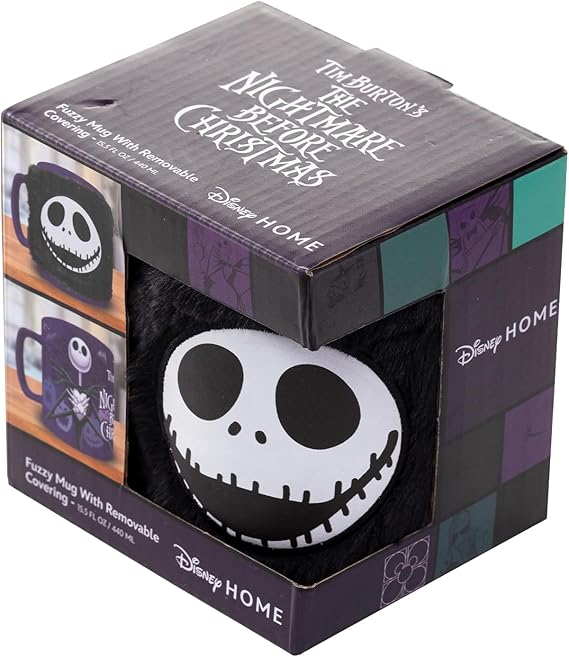 MUG Boxed ceramic with Furry Cover - Nightmare Before Christmas Jack