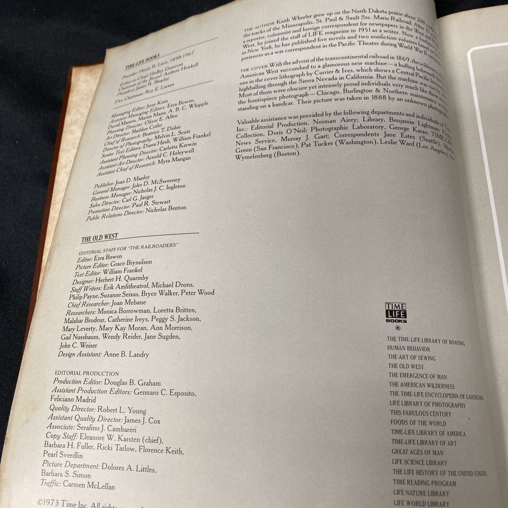 Book - The Old West - The Railroaders - Time Life Books - (1554)