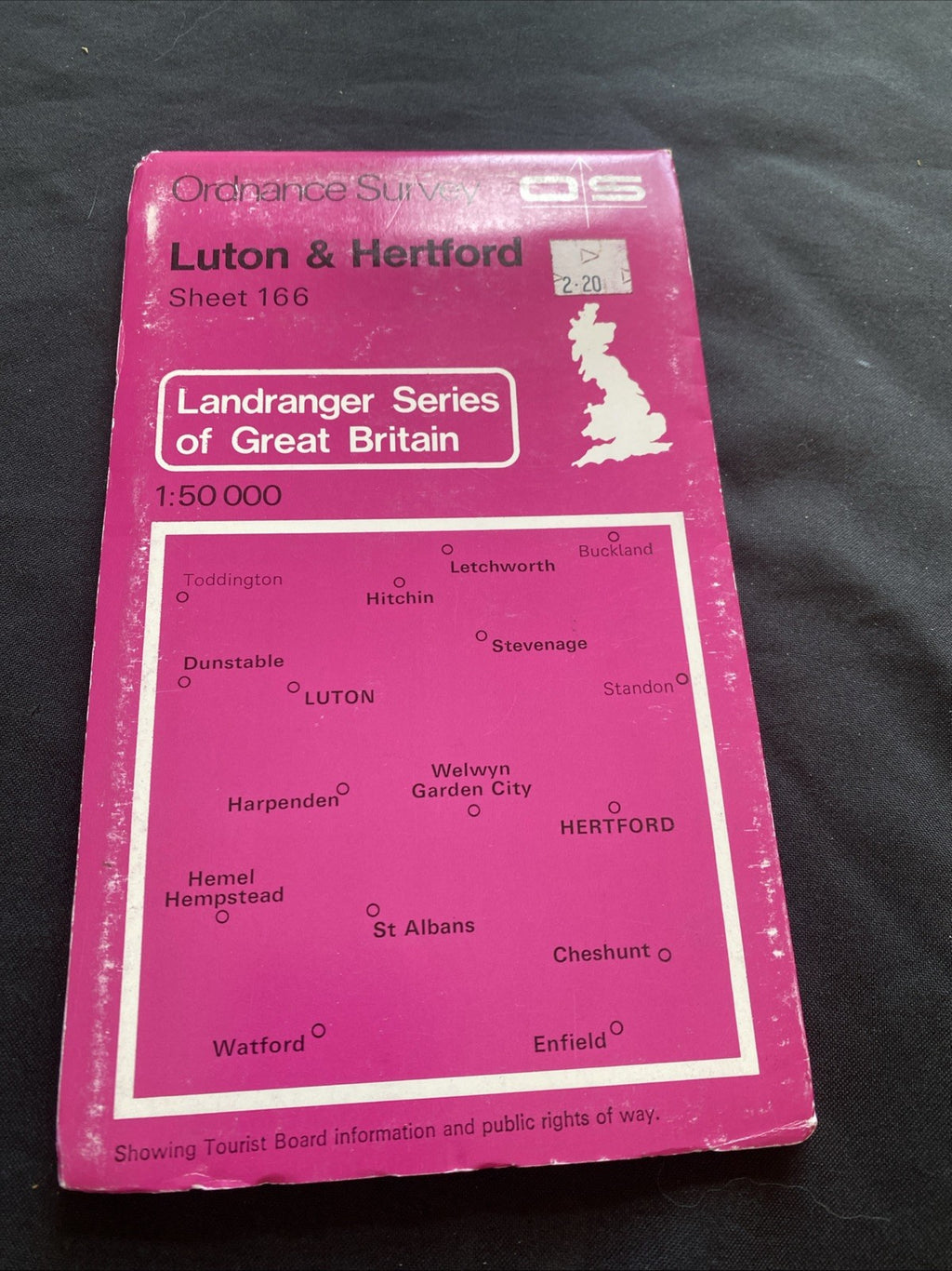 Luton & Hertford Ordnance Survey OS Landranger Map #166 1:50 scale (1217)