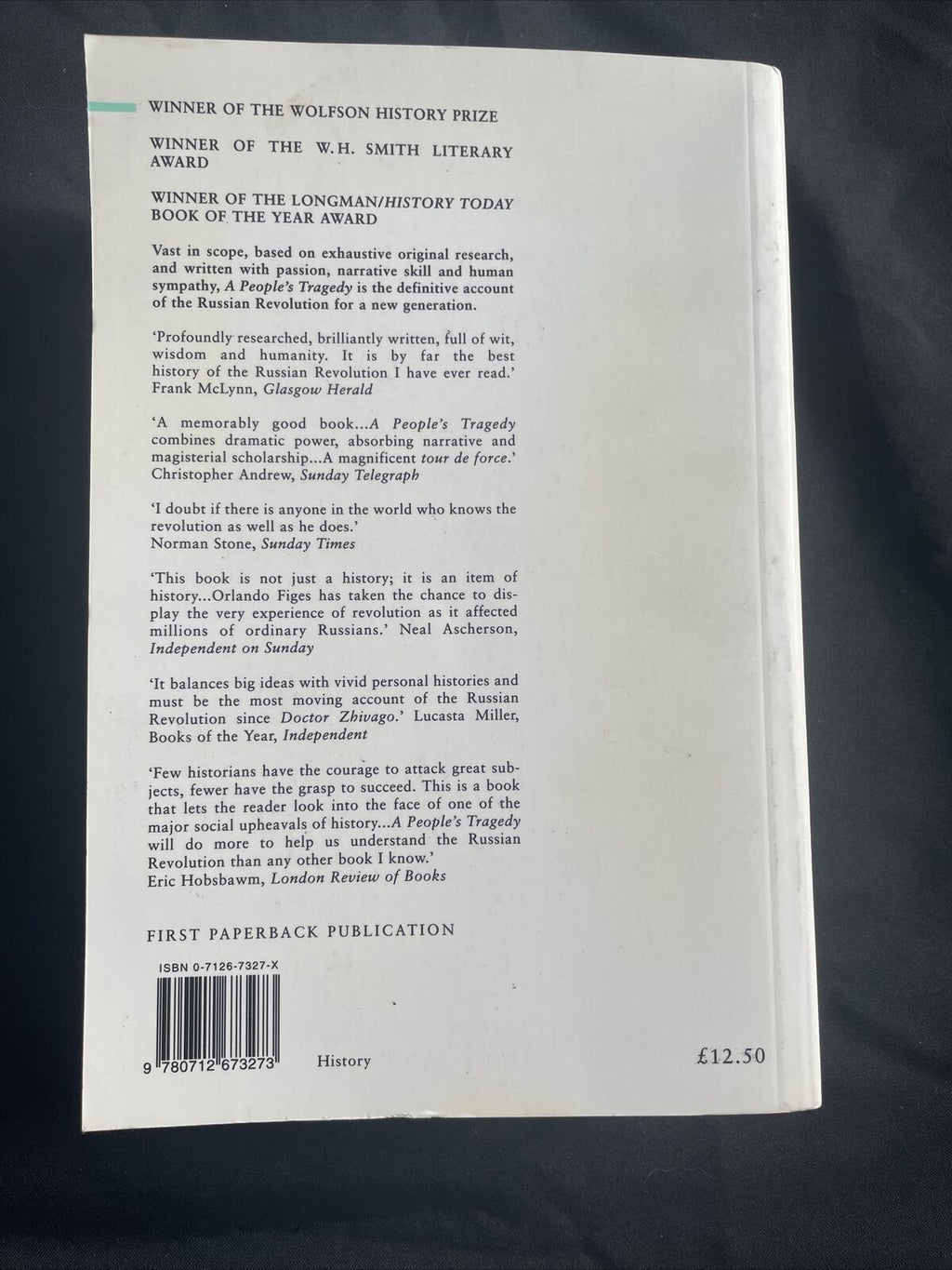 BOOK - A People's Tragedy The Russian Revolution 1891-1924 O. FIGES - (9503)
