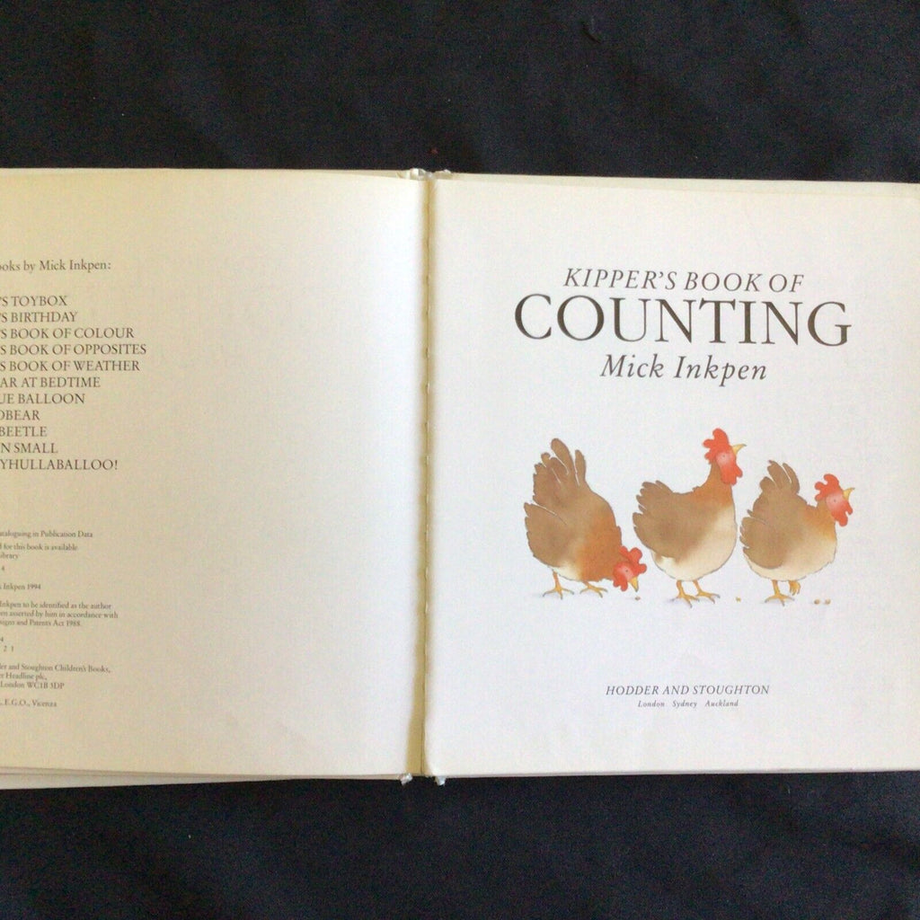 Mick Inkpen Kipper's Book of Weather / Counting & Opposites 1st Ed 1994 - (9743)