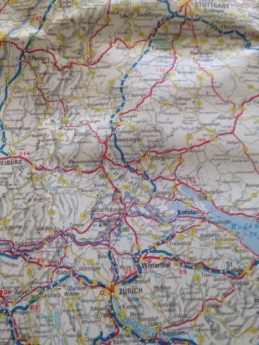 MAP - Germany Map no 3 Philip International 1:1,000 - Used 1976 colour (1226)